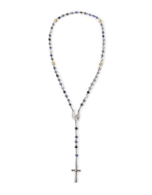 Antique Filigree Rosary / Prayer Chain Cross Silver Around