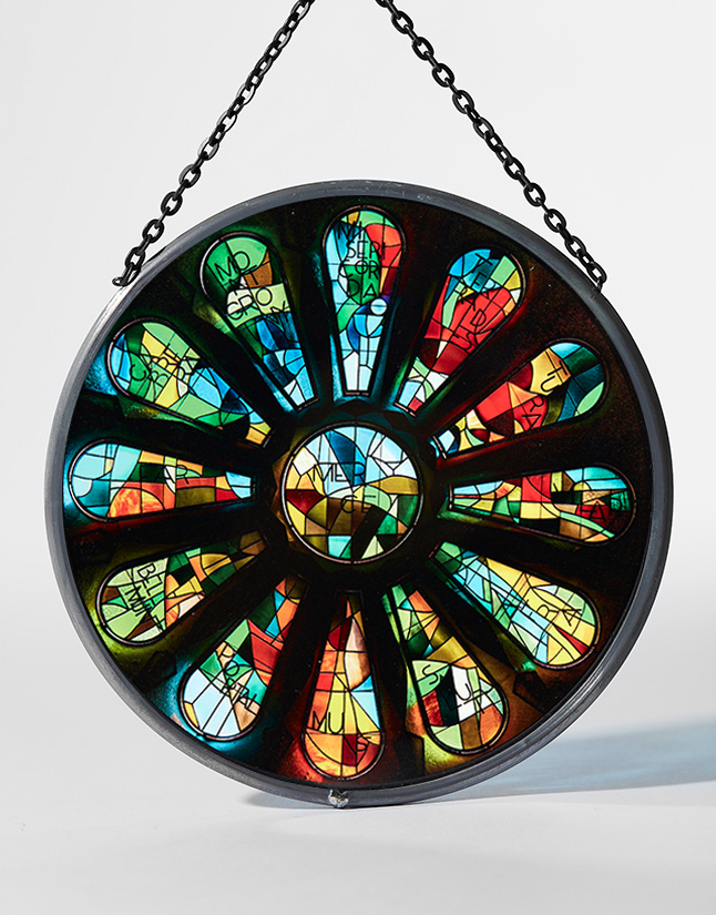 Reproduction of the stained-glass window of the Sagrada Familia