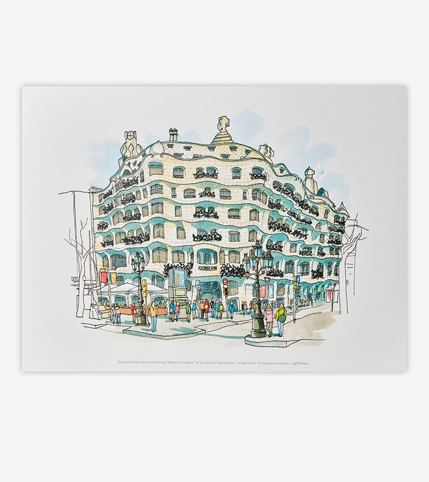 INK POSTER - FACADE - LA PEDRERA | La Pedrera - Casa Milà